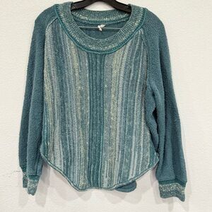 Anthropologie Daily Practice Long Sleeve Sweater Teal Green Women’s Size Small